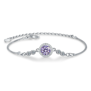 Adjustable Colored Sapphire Bracelet -Sterling Silver
