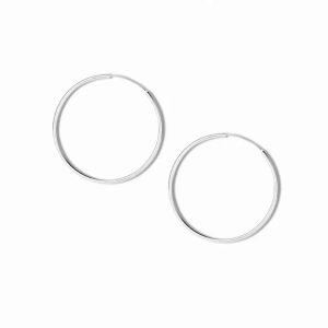 Large Circle Earrings -Sterling Silver