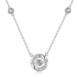 Sparkling Diamond Collar Necklace -Sterling Silver
