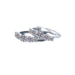 Shimmering Diamond Earrings -Sterling Silver