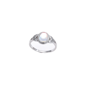 Oval Moonstone Ring -Sterling Silver