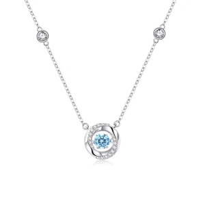 Sparkling Diamond Collar Necklace -Sterling Silver