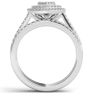 Heart Diamond Ring -Sterling Silver