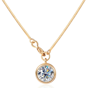 Bubble Diamond Necklace -24K Gold