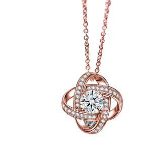 Clover Diamond Necklace -Silver