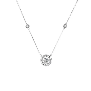 Sparkling Diamond Collar Necklace -Sterling Silver